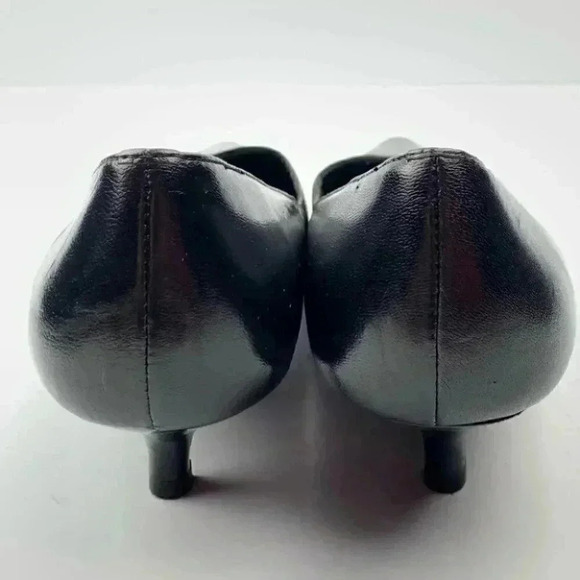 Liz Claiborne flex heels 6.5 Gertie black leather - Picture 3 of 12